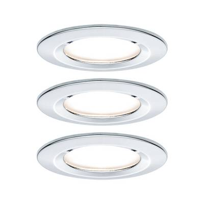 Fürdőszobai beépíthető lámpa 3 részes készlet LED LED 19.5 W IP44 Paulmann Nova Króm (fényes) (93463)