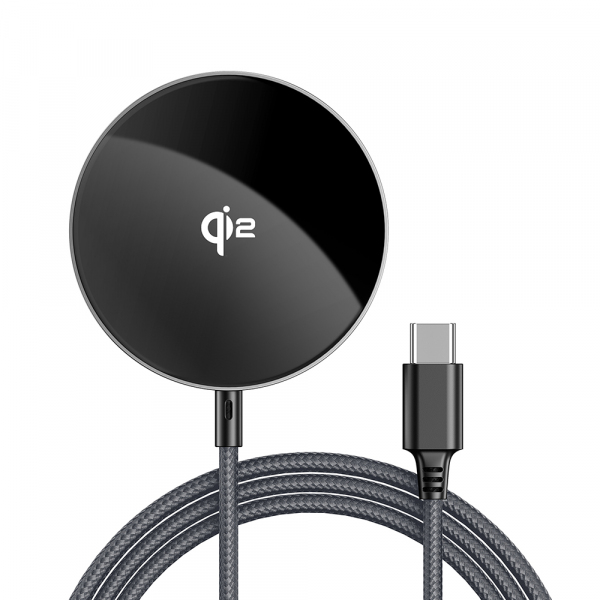 Ładowarka Acefast Ładowarka indukcyjna Acefast E24 Qi2 15W magnetyczna z kablem USB-C 1.2m - czarna