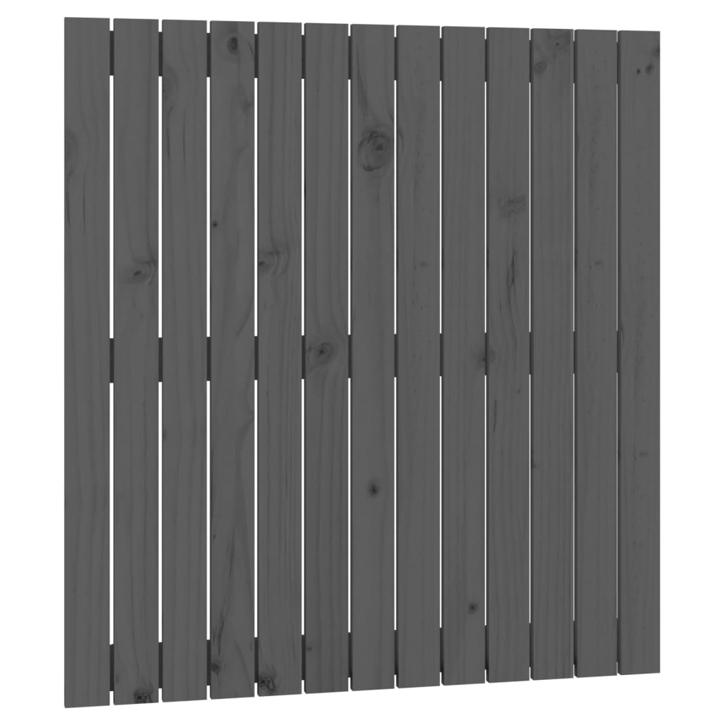szürke tömör fenyőfa fali fejtámla 82,5x3x90 cm (824905)