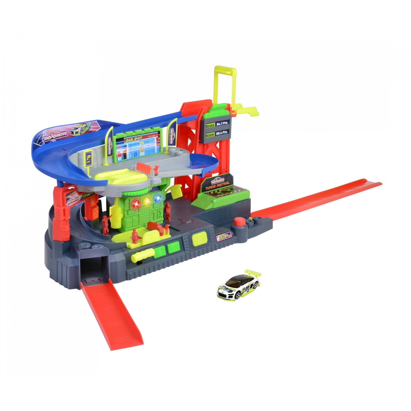 Majorette Tune Up verseny boxkiállás 1 darab kisautóval (212051024)