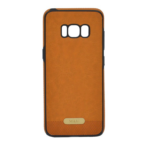 Szilikon telefonvédő (ultravékony, közepesen ütésálló, bőr hatású) BARNA [Samsung Galaxy S8 (SM-G950)] (5996457797479)