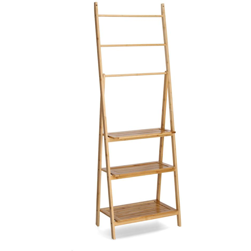 ZELLER fürdőszobai polc, 3 polc, bambusz, 53×30,5×153,5 cm (18981)