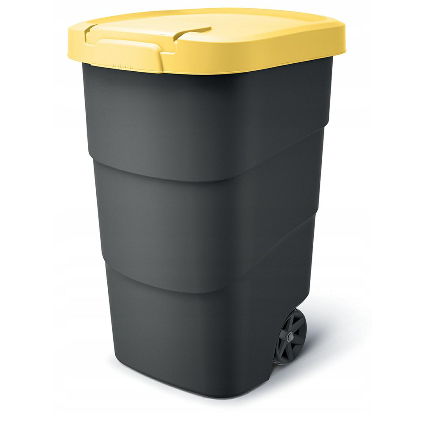 Prosperplast Wheeler 90 l szemetes kuka antracit sárga fedéllel (NBWB90-120C)