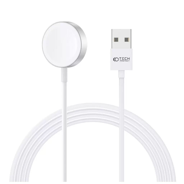 Tech-Protect UltraBoost Apple Watch töltő USB-A csatlakozóval fehér (127808)