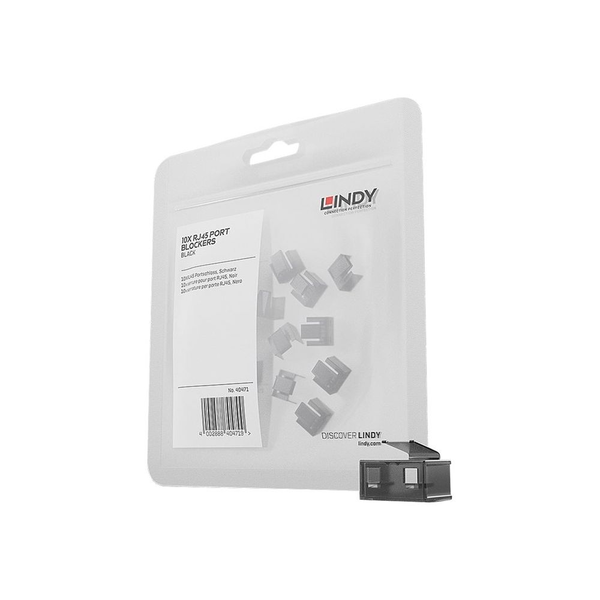 Lindy 40471 poortblokker RJ-45 Zwart Acrylonitrielbutadieenstyreen (ABS)