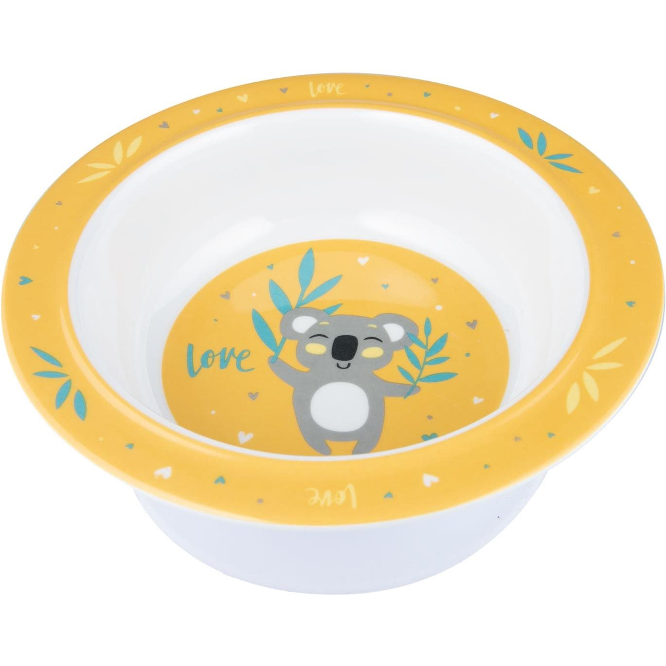 Canpol Babies tapadókorongos melamin tál Exotic Animals 270 ml, sárga (5901691861602)