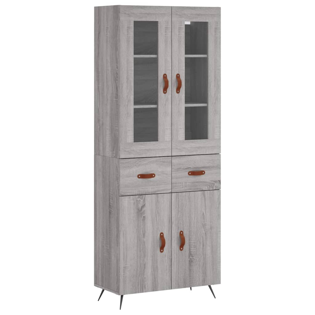 szürke sonoma szerelt fa magasszekrény 69,5 x 34 x 180 cm (3198511)