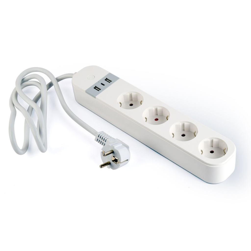 Gembird okos elosztó fehér (TSL-PS-S4U-01-W) (TSL-PS-S4U-01-W)