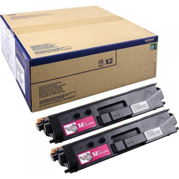 Brother TN-329MTWIN tonerpatron 2 stk Original Magenta