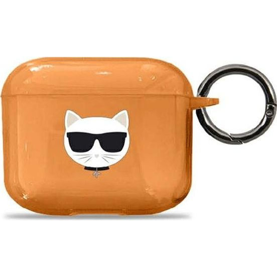 Karl Lagerfeld KLA3UCHFO AirPods 3 Borító - Choupette, Narancssárga