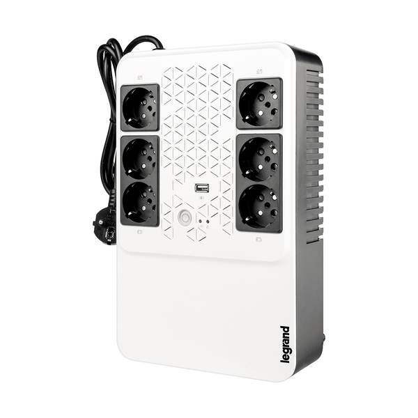 Legrand Keor ASI MULTIPLUG 800 FR UPS-enhed Interaktivt indgangsstik 0,8 kVA 480 W 6 AC stikkontakt(er)