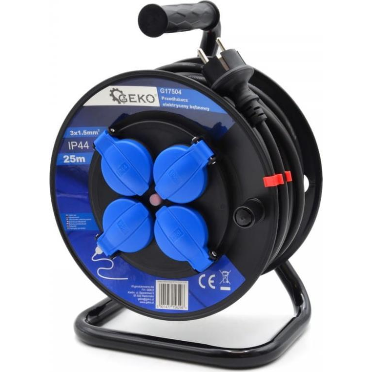 Geko G17504 Kábeldob 25 m 3x1.5mm2 IP44 (G17504)