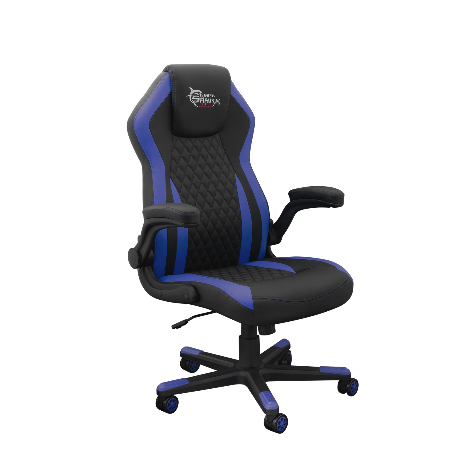 White Shark DERVISH Gamer szék Fekete/Kék 72 cm háttámla