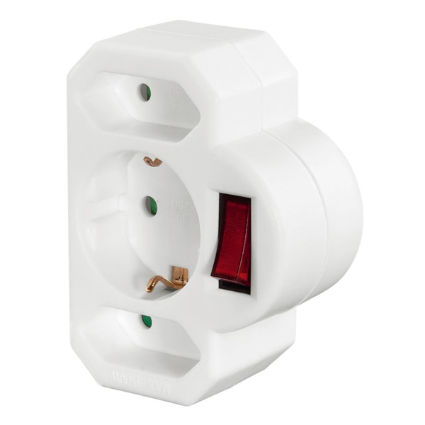 Hama 00223217 netstekker adapter Wit