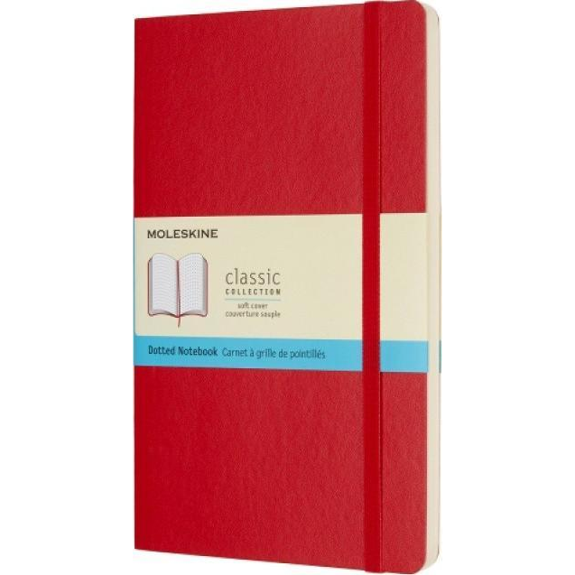 Moleskine Qp619F2 13x21cm 80 lap skarlát piros pontozott notesz (MS-854665)