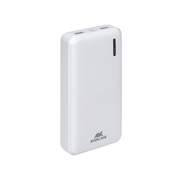 Baterie portabila, RIVACASE, USB-A/USB-C, 20000 mAh, 20 W, QC/PD, VA2572, Alb