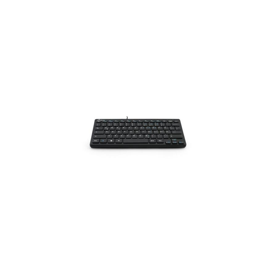 MediaRange Tastatur USB 2.0 Kompakt Flach 78 Tasten Schwarz (MROS112) (MROS112)