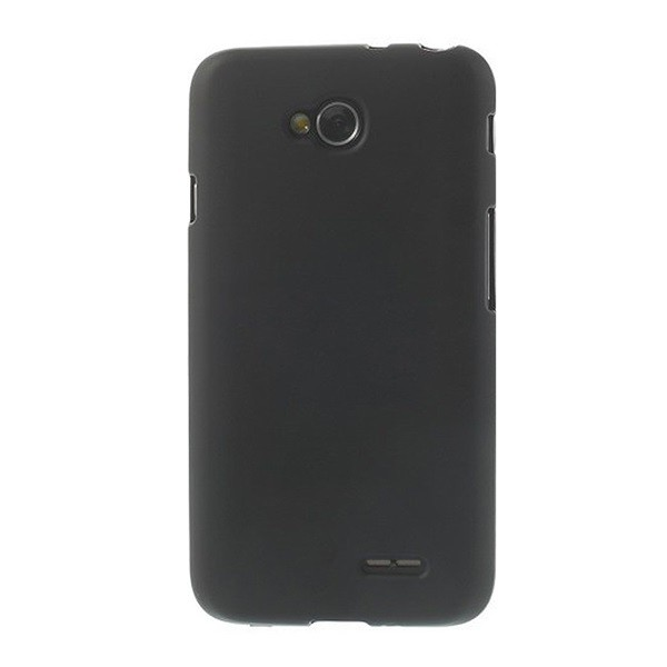 Калъф на задния капак Гумен / Силикон (матова, лъскава рамка) Черен [LG L65 (D280), L70 (D320N), L70 Dual (D325)]