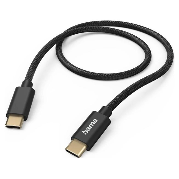Hama Fabric cavo USB USB 2.0 1,5 m USB C 0,48 Gbit/s Nero