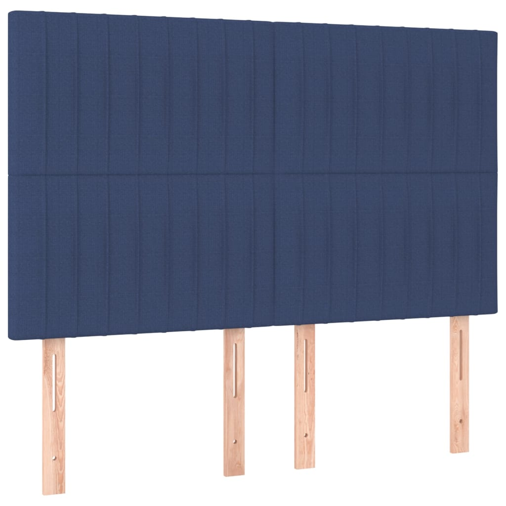 4 db kék szövet fejtámla 72 x 5 x 78/88 cm (3116574)