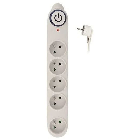 Solight túlfeszültségvédő 5 francia aljzattal 5m fehér (PO58) (PO58)