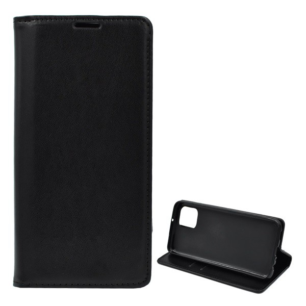 Tok álló, bőr hatású (FLIP, oldalra nyíló, asztali tartó funkció) FEKETE [Samsung Galaxy A03 (SM-A035)] (5996591152356)
