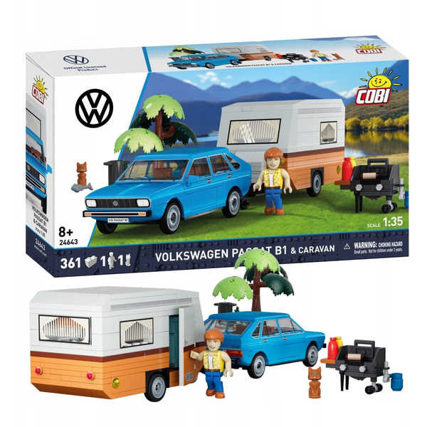 Volkswagen Passat B1 z przyczepą kempingową