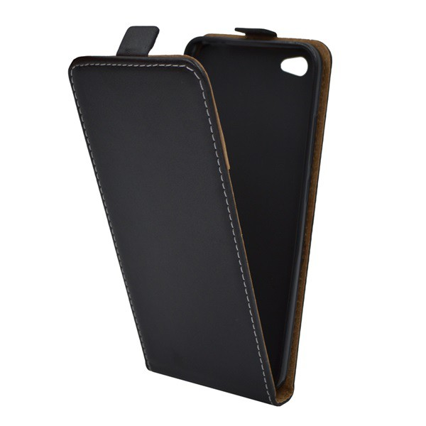 Tok álló, bőr hatású (FLIP, lefelé nyíló, szilikon tartó) FEKETE [Xiaomi Redmi Note 5A] (5996457739950)