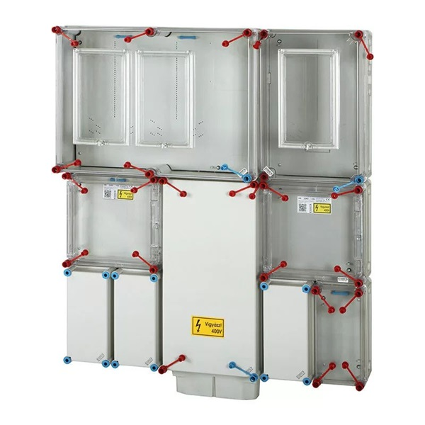 Hensel HB333KF-U 1xM80+1xV32+1xH63A földkábeles 1-szintes 3-mérőhely 3M 1/3F mérőszekrény (1091550)