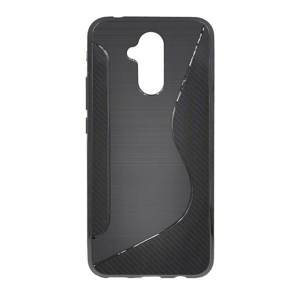 Szilikon telefonvédő (S-line, karbon minta) FEKETE [Huawei Mate 20 Lite] (5996457828708)