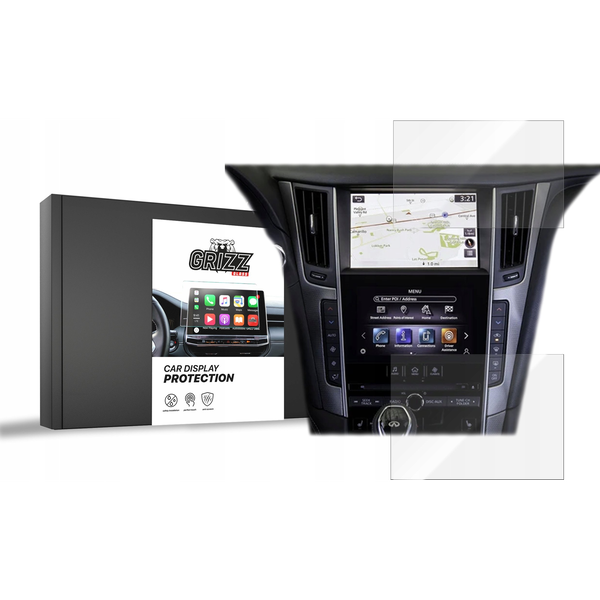 Radio samochodowe GrizzGlass Folia ceramiczna GrizzGlass CarDisplay Protection do Infiniti Q50 2014-2020 [2w1]
