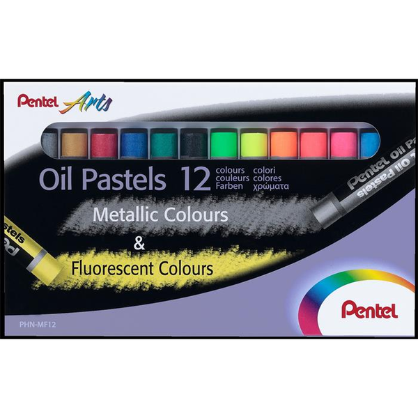 Pentel Arts olajpasztell kréta készlet - 12db/doboz