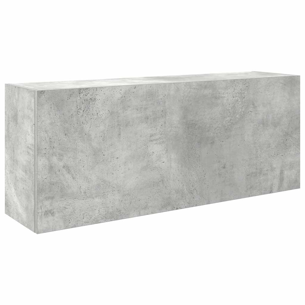 betonszürke szerelt fa fali fürdőszobaszekrény 100 x 25 x 40 cm (860106)