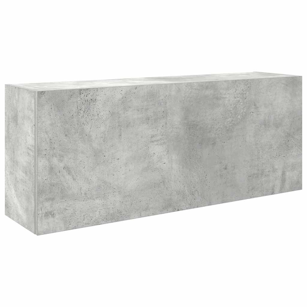 betonszürke szerelt fa fali fürdőszobaszekrény 100 x 25 x 40 cm