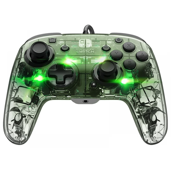 PDP Afterglow Deluxe+ Trasparente USB Gamepad Analogico/Digitale Nintendo Switch, Nintendo Switch OLED