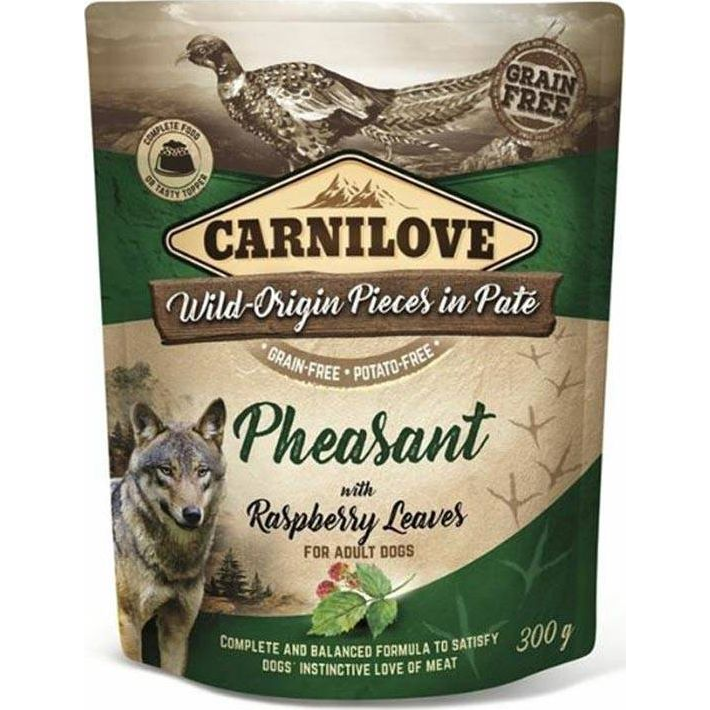 Carnilove Dog tasakos Paté Pheasant with Raspberry Leaves - Fácán málnalevéllel 300g HU (99146)