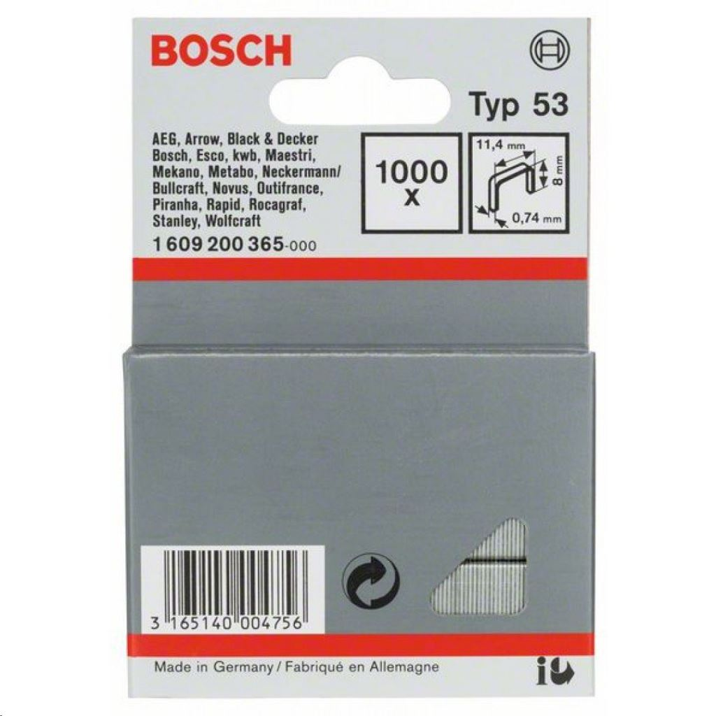Bosch 2609200210 Finomhuzal-kapocs, típus: 53 11,4 x 0,74 x 8 mm (2609200210)
