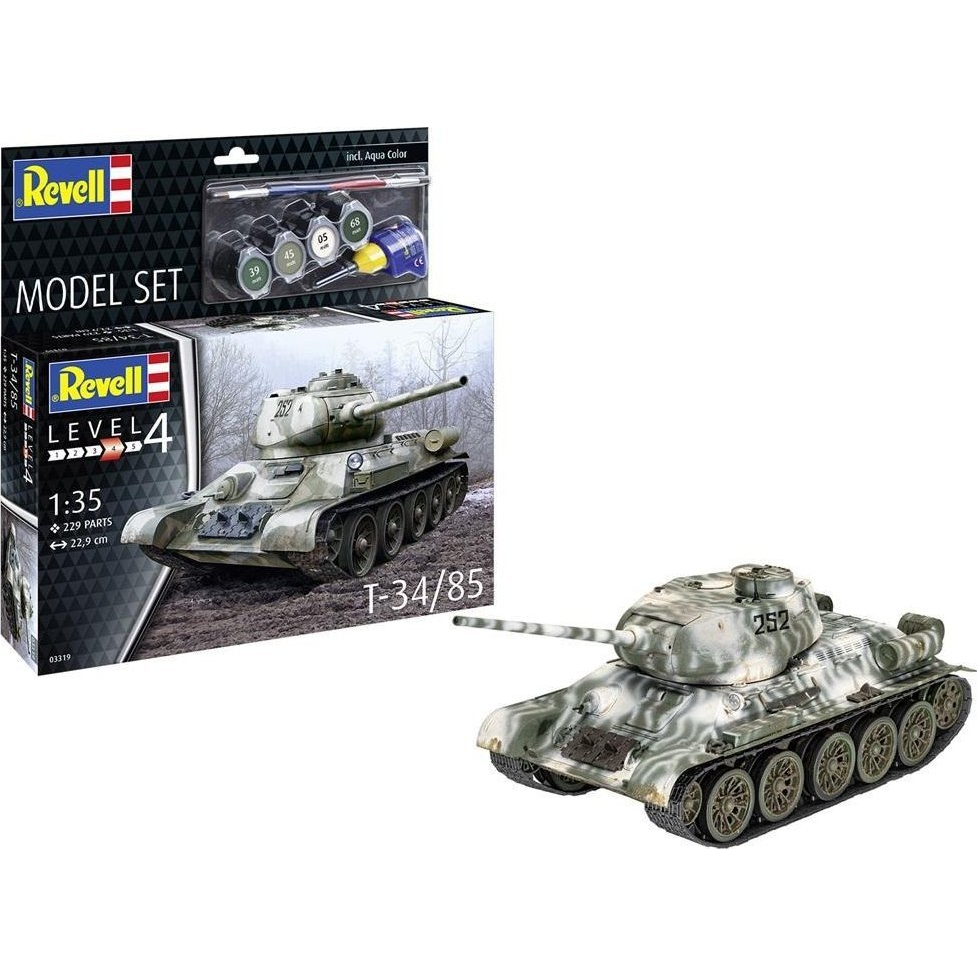Revell T-34/85 1:35 (63319) makett szett kiegészítőkkel (4009803633190)