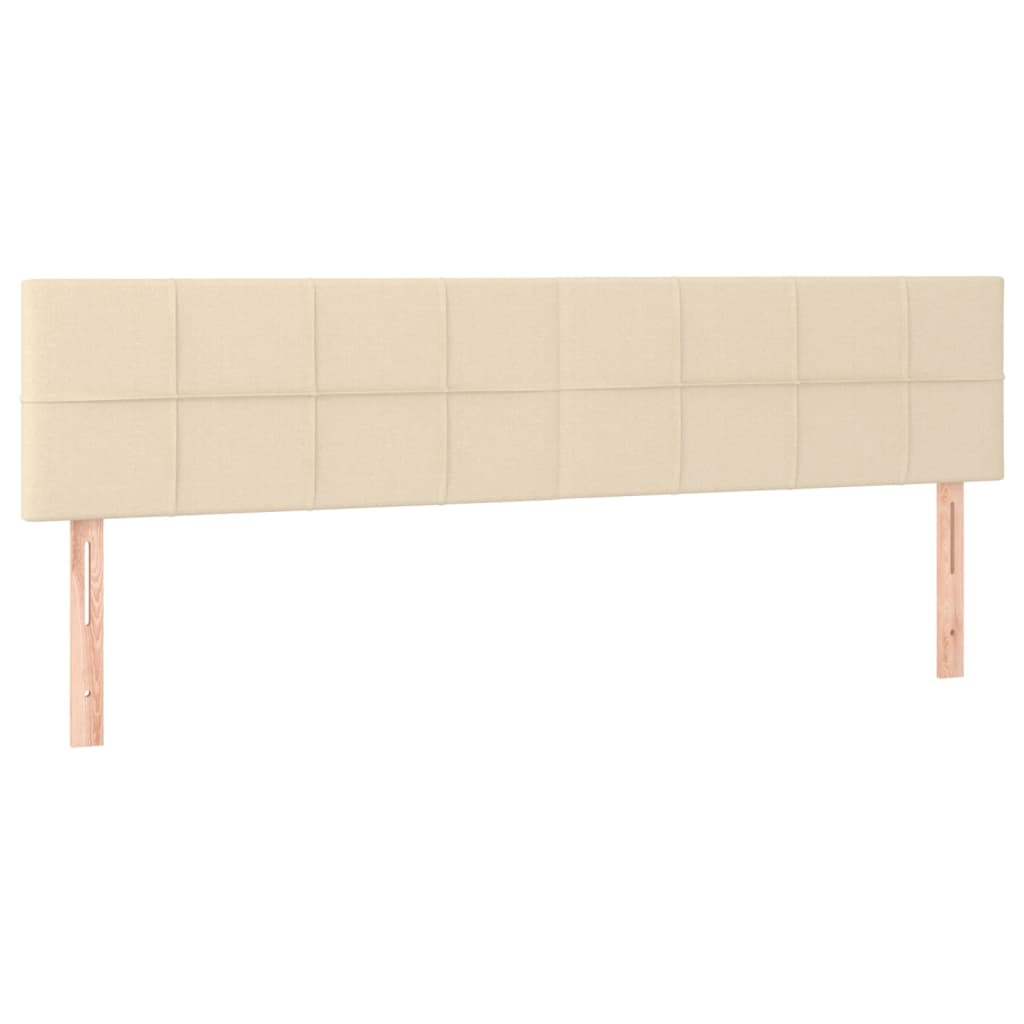 2 db krémszínű szövet fejtámla 90x5x78/88 cm (346079)
