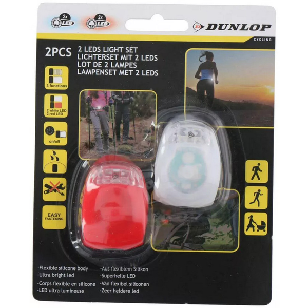 Dunlop , Kerékpár Első+Hátsó Lámpa Led (33053202)