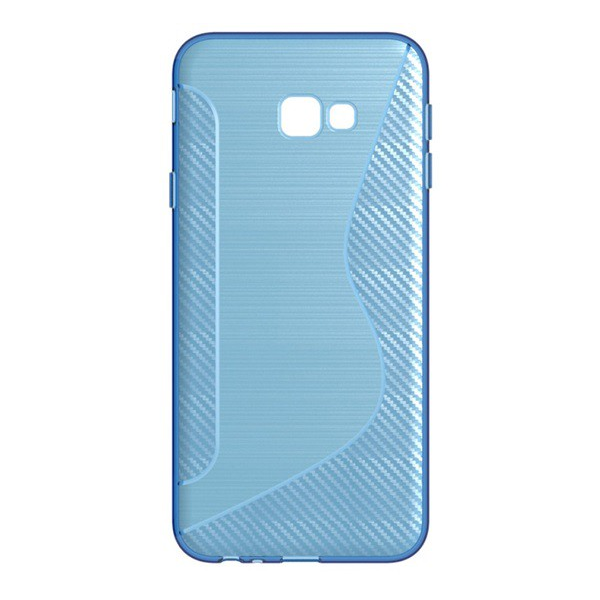 Szilikon telefonvédő (S-line, karbon minta) KÉK [Samsung Galaxy J4 Plus (SM-J415F)] (5996457828715)