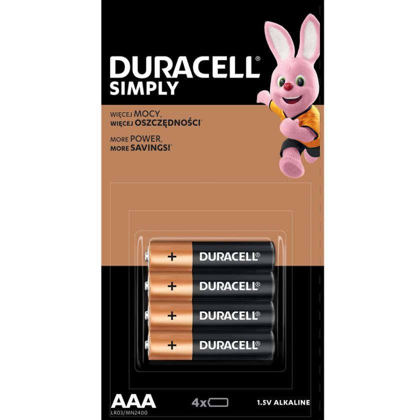 Duracell alkáli ceruzaelem AAA 4db (5000394129931) (d5000394129931)