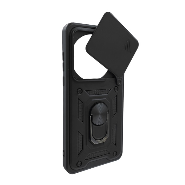 Defender szilikon telefonvédő (ütésállóság, tartógyűrű, kameravédő) FEKETE OnePlus 13 5G "Gigapack csomagolás" (GP-172186)