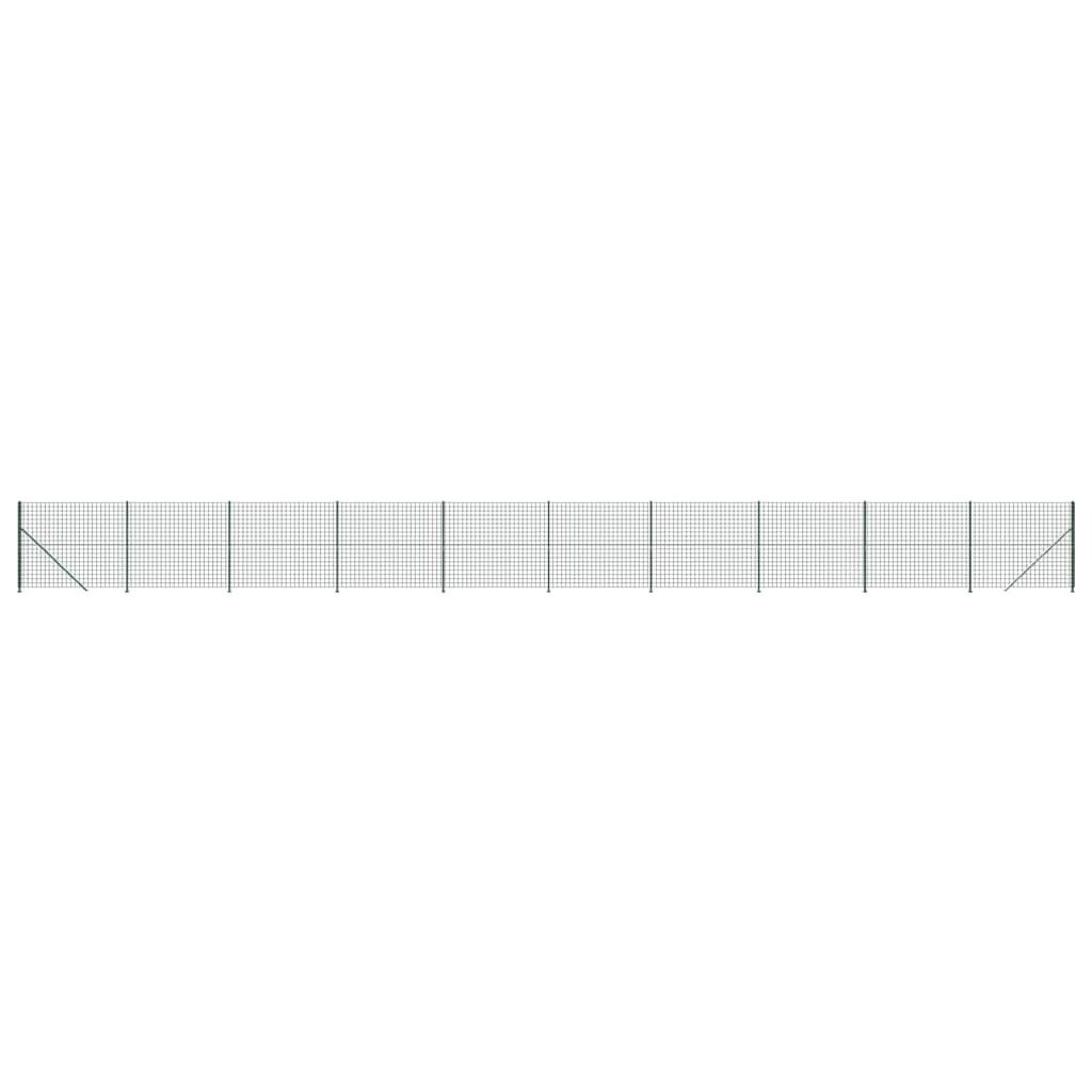 zöld dróthálós kerítés illesztőperemmel 2,2x25 m (154191)