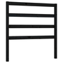 Tăblie de pat, negru, 96x4x100 cm, lemn masiv de pin