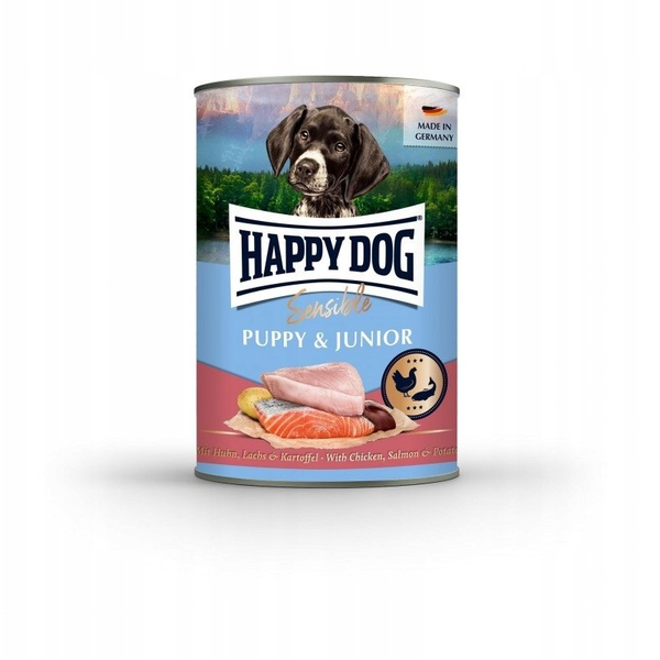 Sensible Puppy&Junior, karma mokra, dla psa, kurczak, łosoś i ziemniak, 400g, puszka