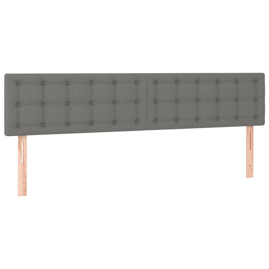 2 db sötétszürke szövet fejtámla 90x5x78/88 cm (346497)