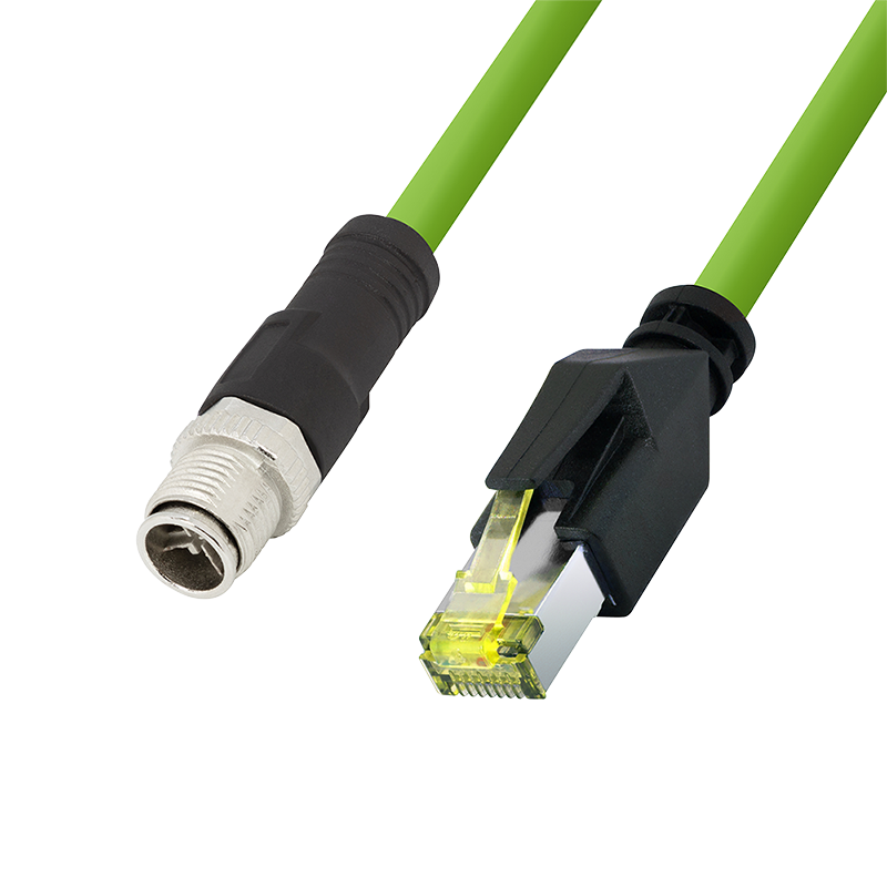 Logilink M12 CAT6A ipari patch kábel, PUR, M12 X-kódolt RJ45-re, 7,50 m (CQM085S) (CQM085S)
