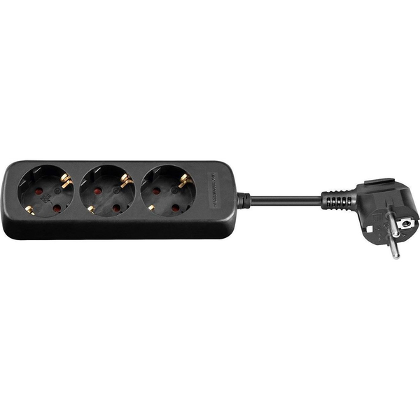 Microconnect GRU003B-WOS prolunghe e multiple 1,5 m 3 presa(e) AC Interno Nero