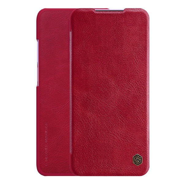 NILLKIN QIN tok álló, bőr hatású (FLIP, oldalra nyíló, bankkártya tartó) PIROS [Xiaomi Redmi K30 / K30 5G] (5996457934485)